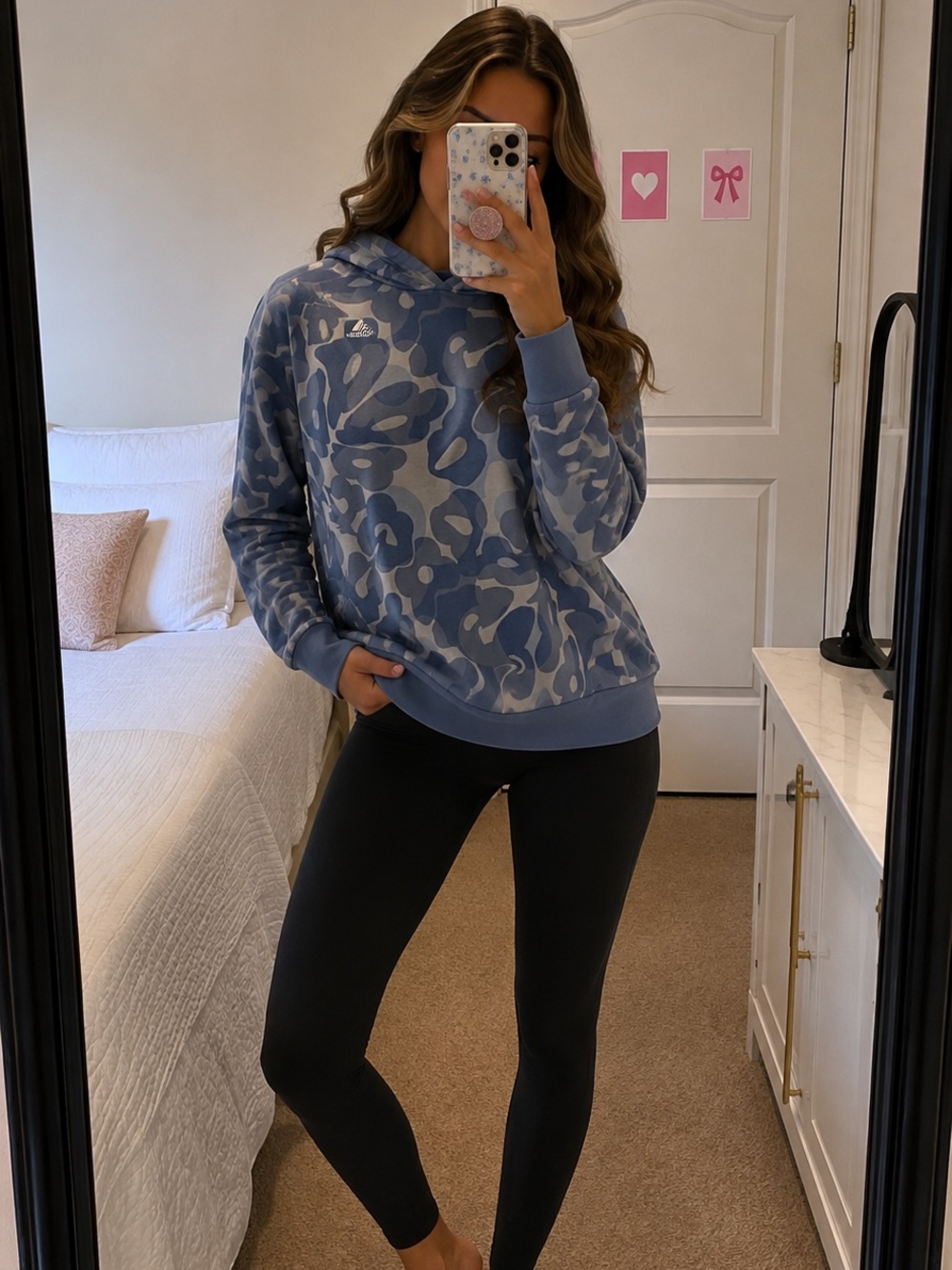 adidas Blue Camouflage Pullover Hoodie - Women floral jacket xl